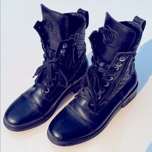 Chic Black Combat Boots